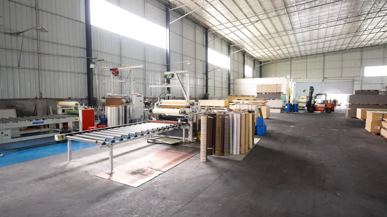 Wall panel laminating production line