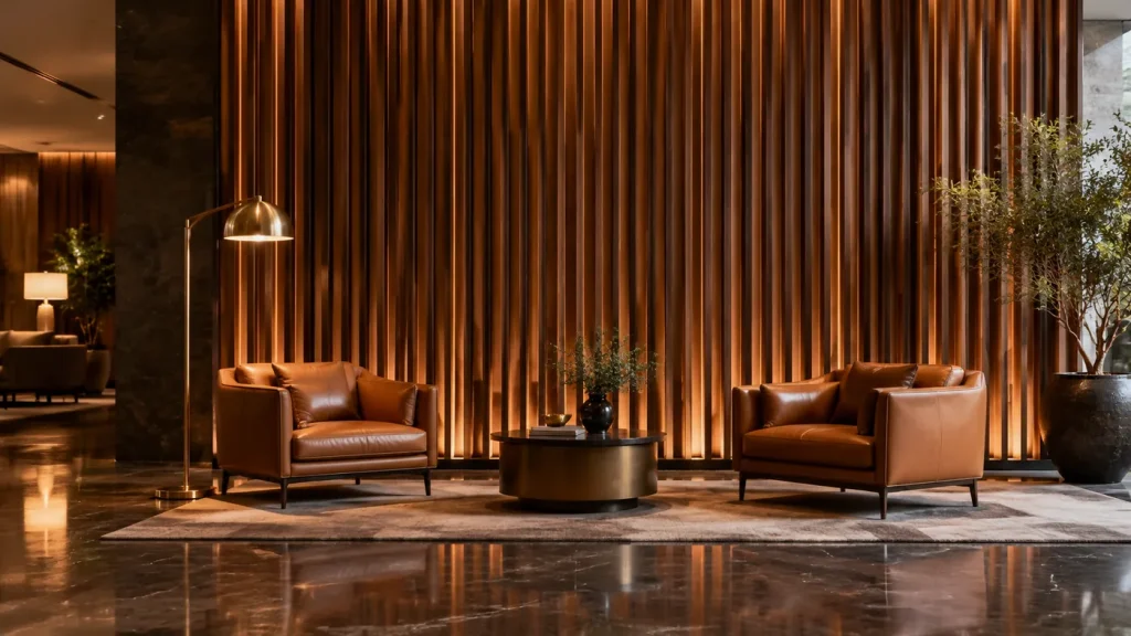 Hospitality project – Grille Feature Lobby with Eysin Board grilles