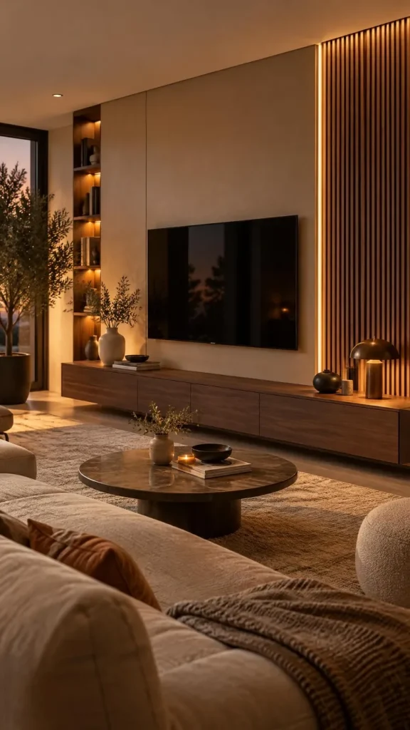 Residential project – Media Wall Combo with Eysin Board grilles