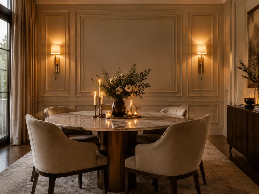 Residential project – Geometric Dining Wall with Eysin Board mouldings