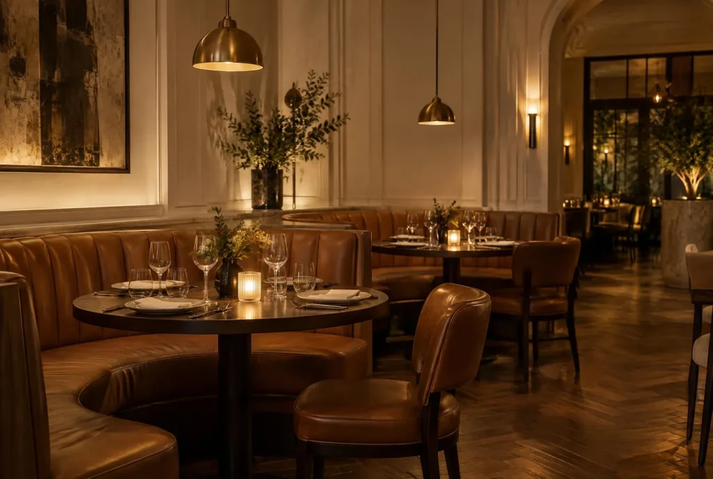 Hospitality project – Morandi White Dining with Eysin Board wall panels